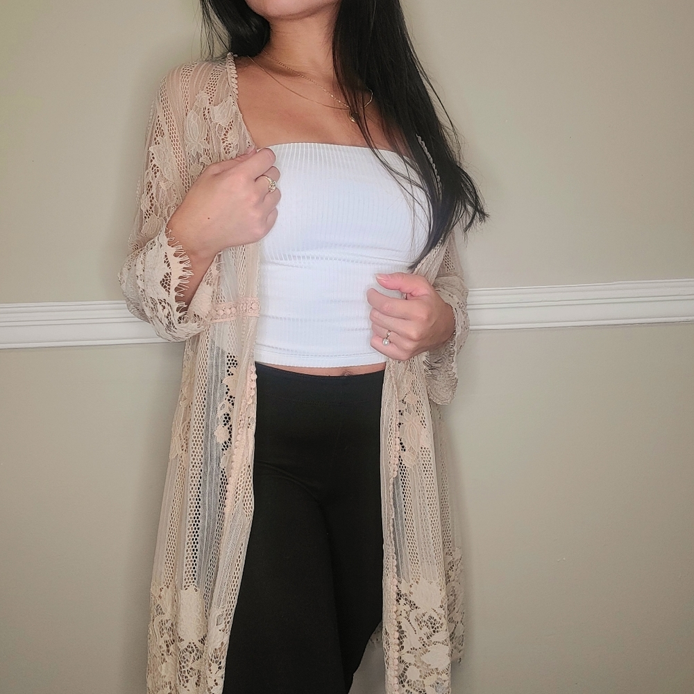 Miss Chievous long lace cardigan